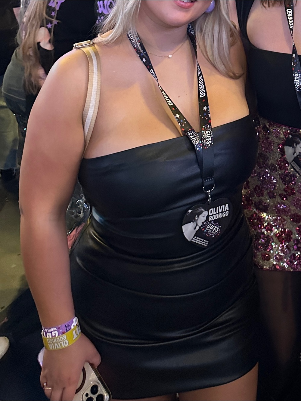Black Pleather ruched dress mini from Zara